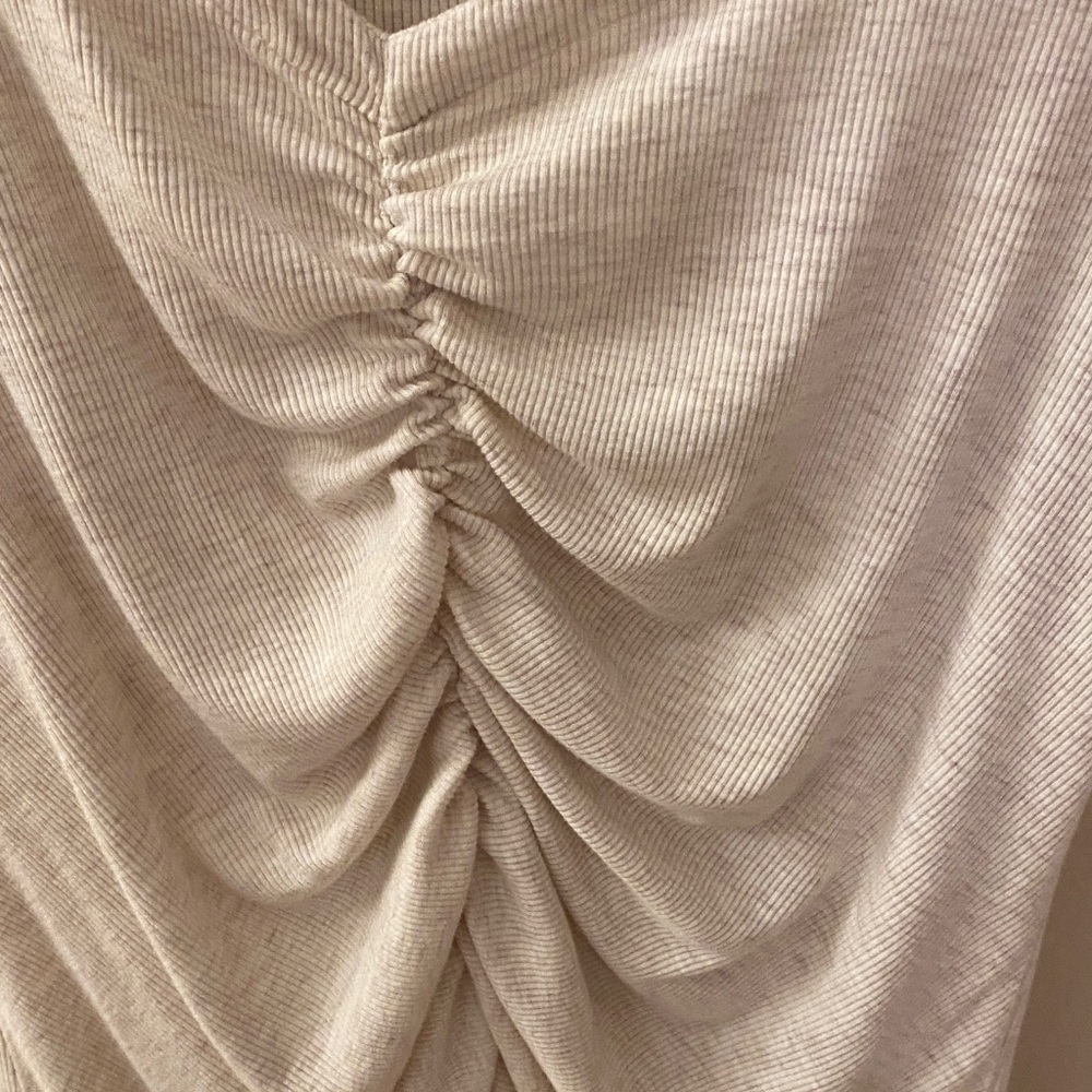 LNA Cream Ruched Top - Picture 3 of 4